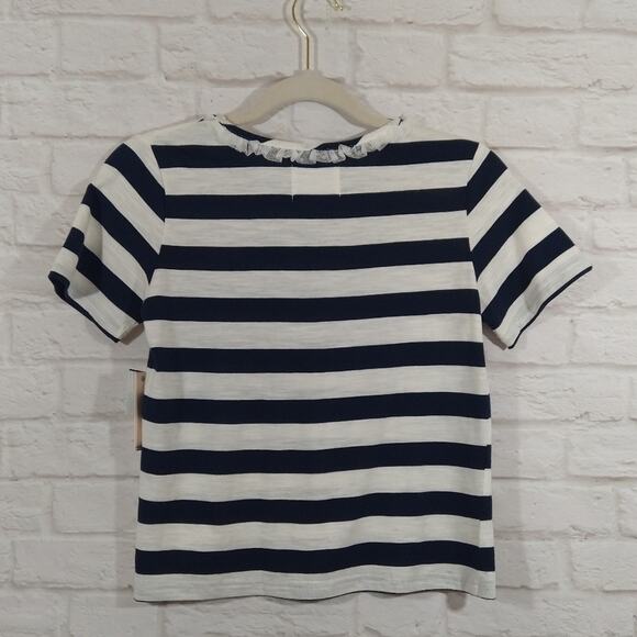 Y Sovereign Code Big Girls Navy White Striped Strawberry Top Tee Shirt NWT 14 - Picture 4 of 7